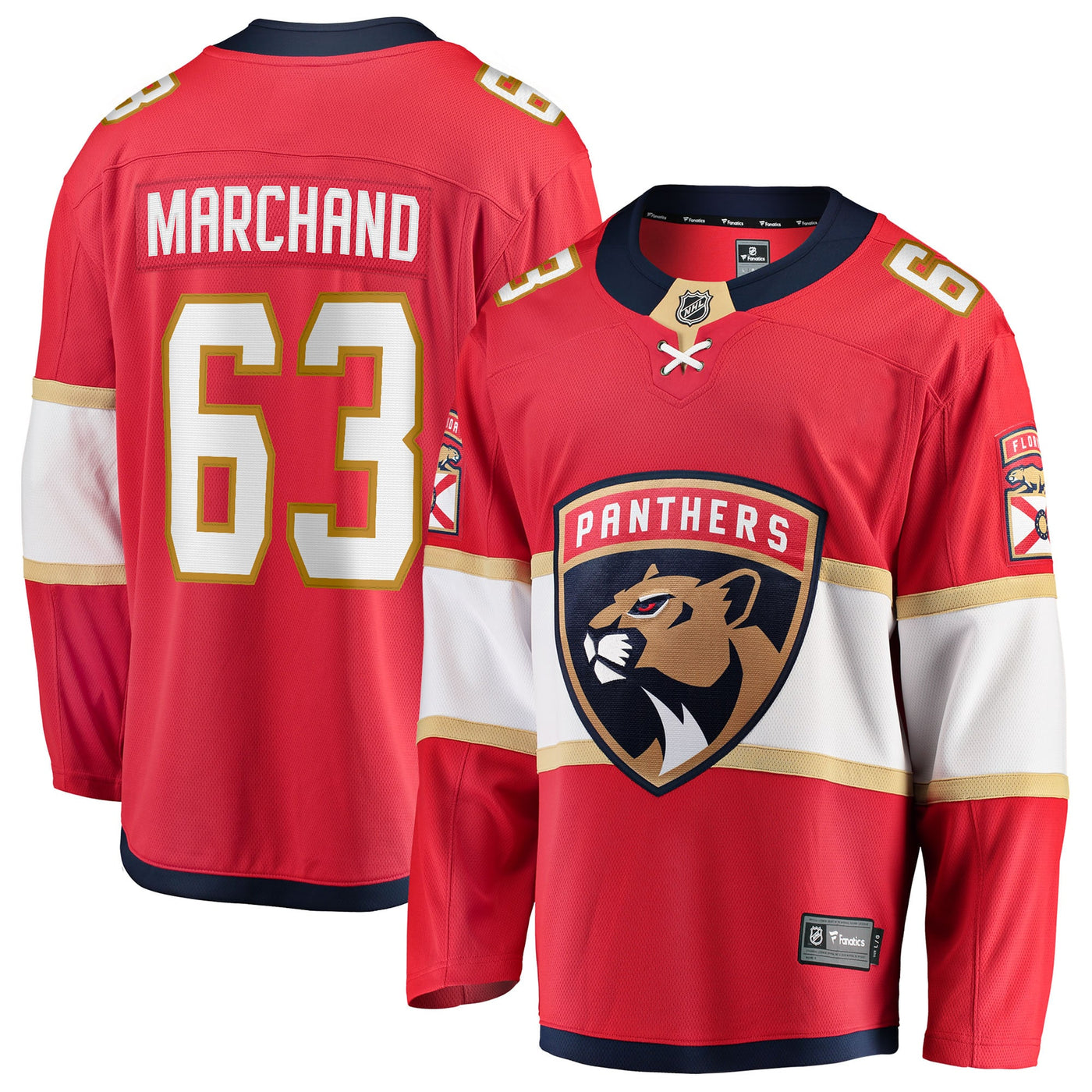 Florida Panthers Brad Marchand Fanatics Red Home Breakaway Jersey