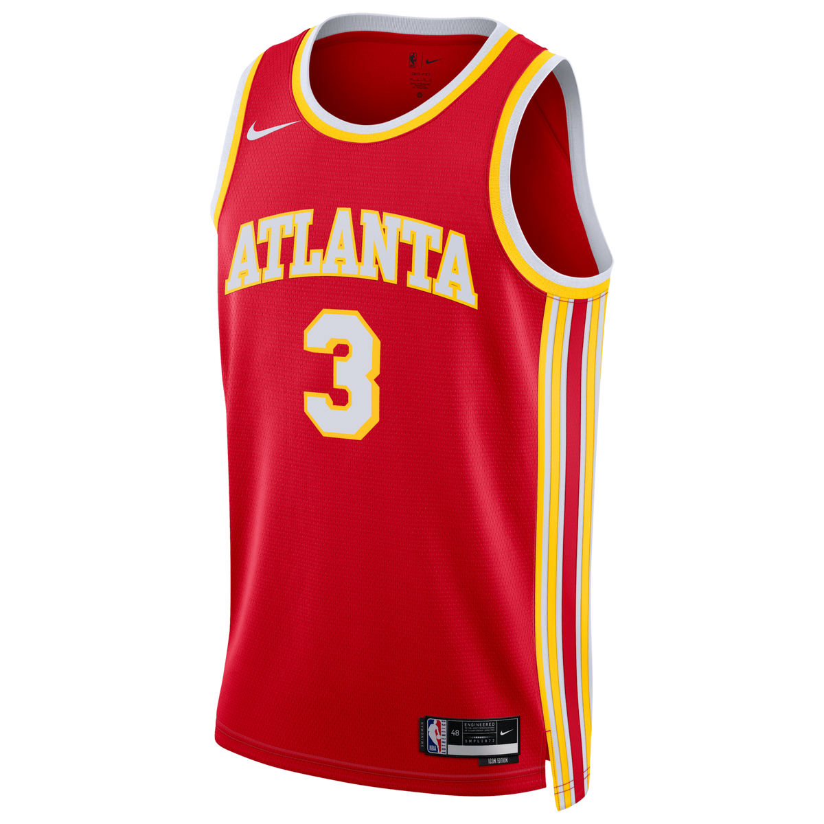 Atlanta Hawks Icon Edition Swingman Jersey - Red - CJ McCollum -