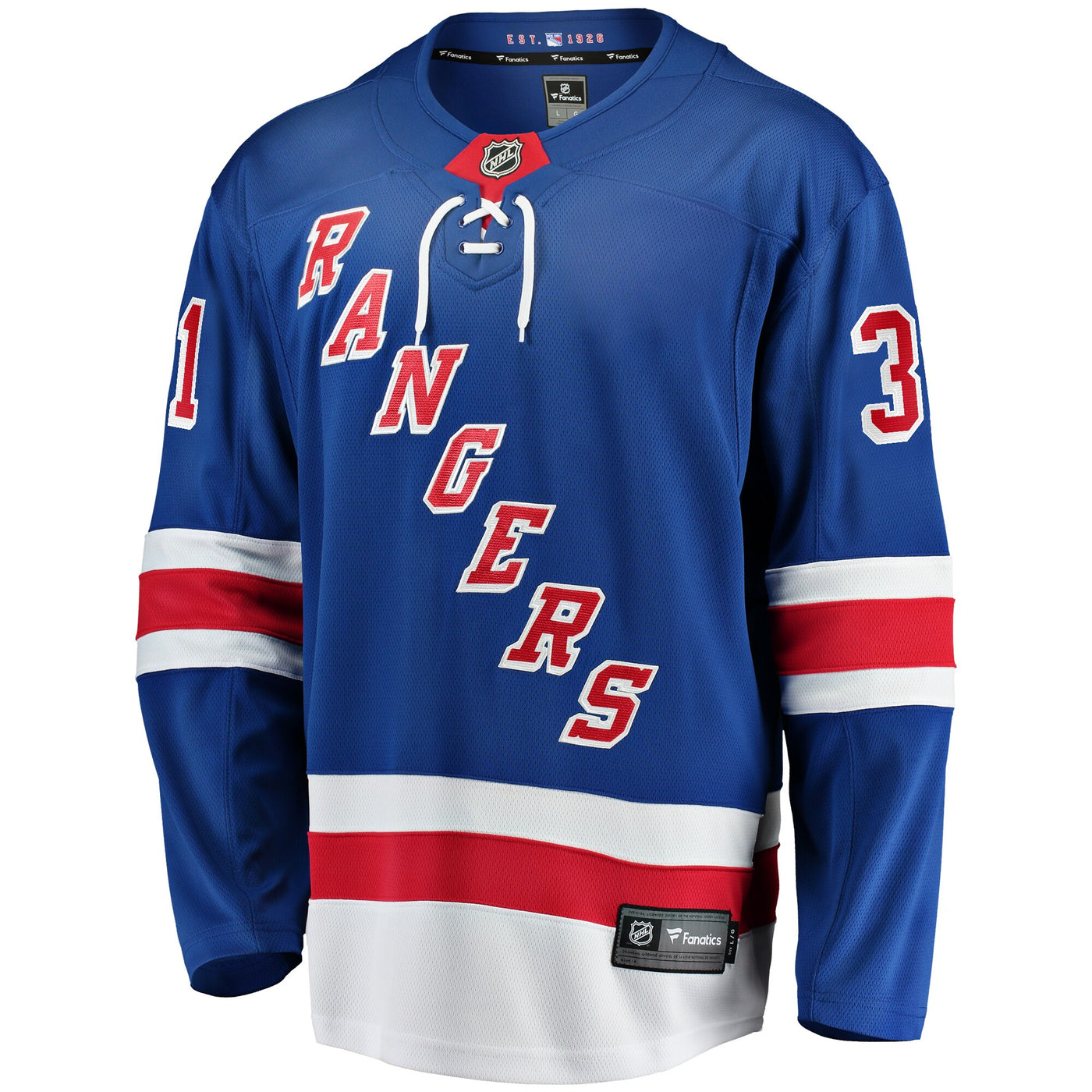 New York Rangers Igor Shesterkin Fanatics Blue Home Breakaway Player Jersey