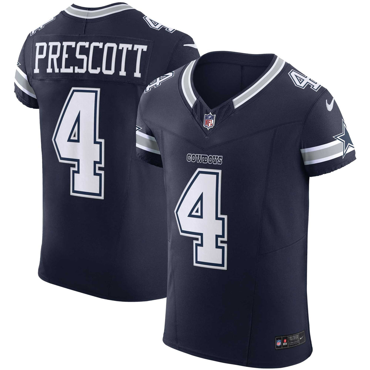 Dallas Cowboys Dak Prescott Navy Team Vapor F.U.S.E. Elite Jersey