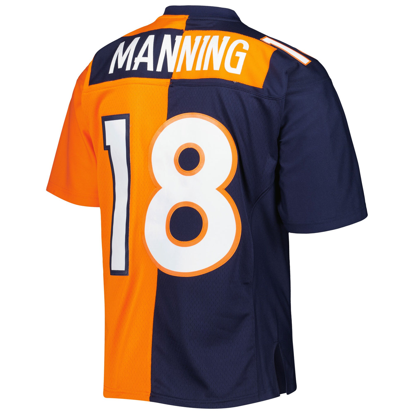 Denver Broncos Peyton Manning Mitchell & Ness Navy/Orange 2015 Split Legacy Replica Jersey