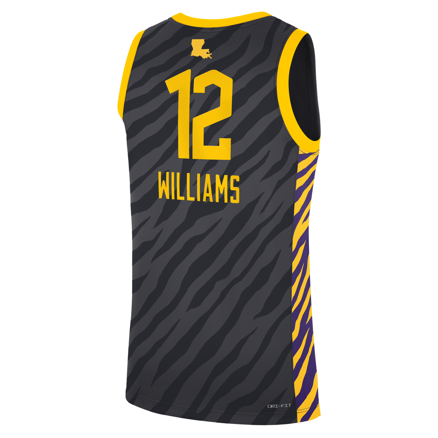 Nike Mikaylah Williams Anthracite LSU Tigers Replica Basketball Jersey
