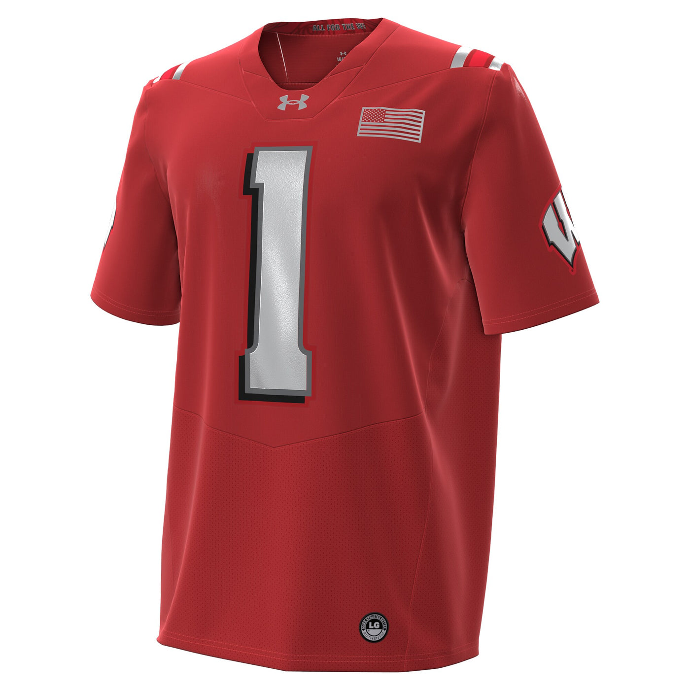 Under Armour #1 Red Wisconsin Badgers 2026 Lambeau Field Collection Replica Football Jersey