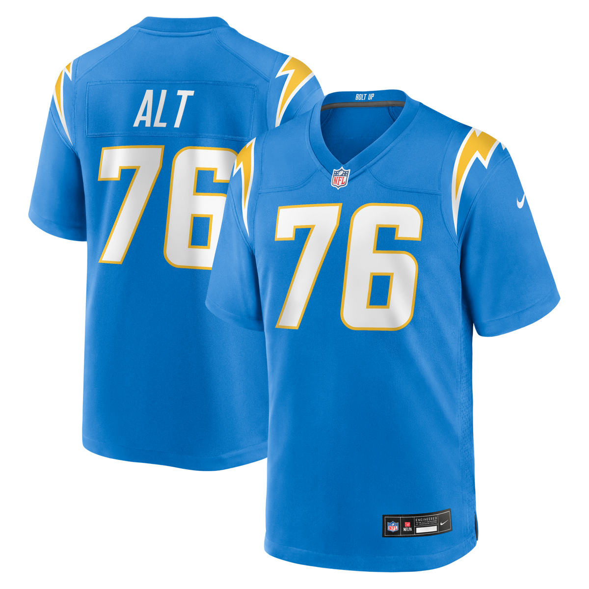 Los Angeles Chargers Joe Alt Powder Blue Player Game Jersey