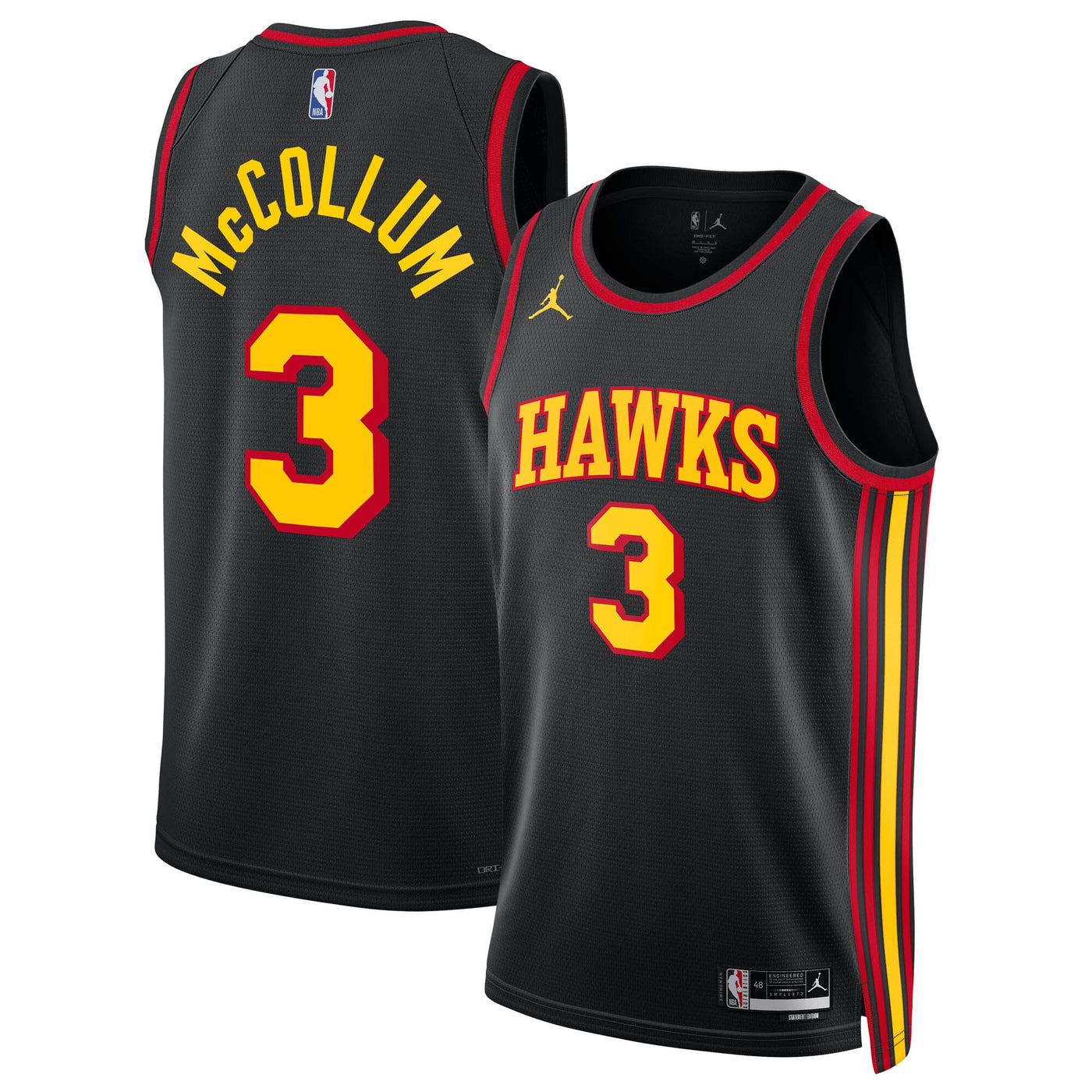 Atlanta Hawks Jordan Brand Statement Edition Swingman Jersey - Black - CJ McCollum