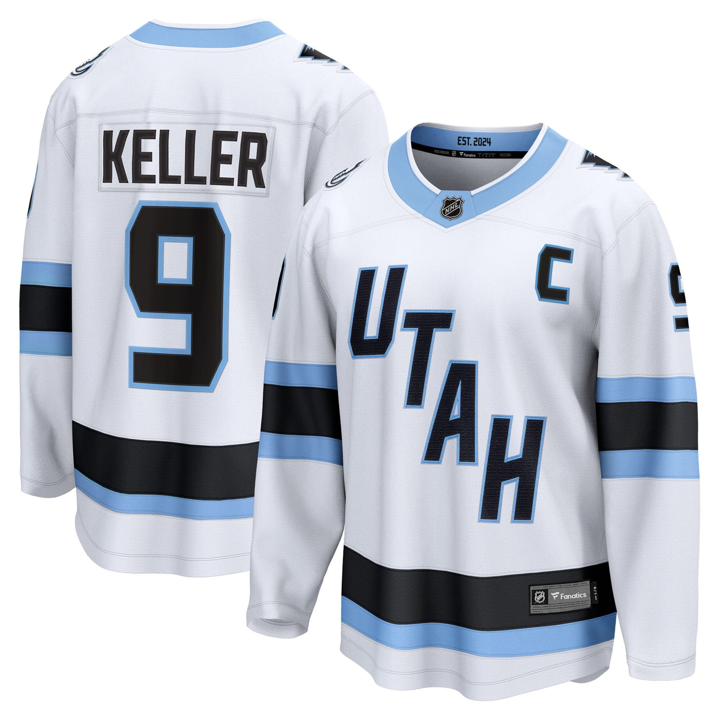 Utah Mammoth Clayton Keller Fanatics White Away Breakaway Player Jersey