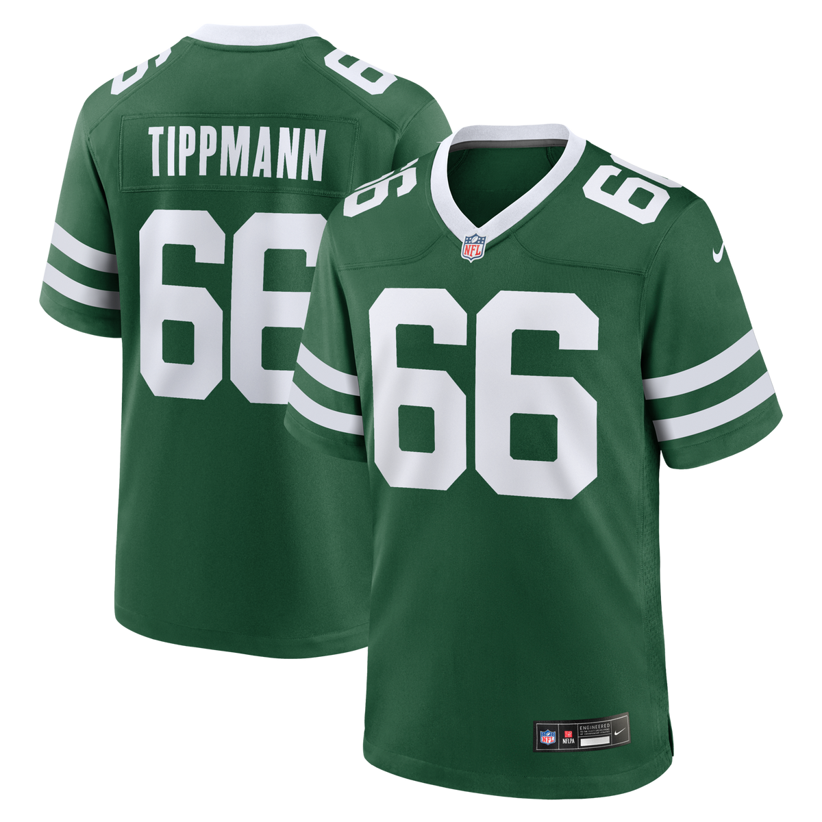 New York Jets Joe Tippmann Legacy Green Team Game Jersey