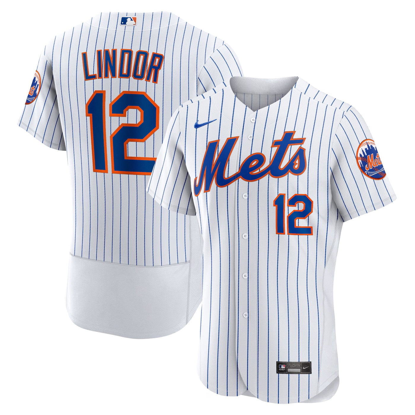 New York Mets Francisco Lindor Nike White Home Authentic Player Jersey