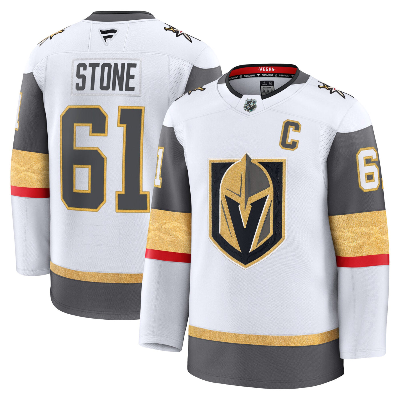 Vegas Golden Knights Mark Stone Fanatics White Away Premium Jersey