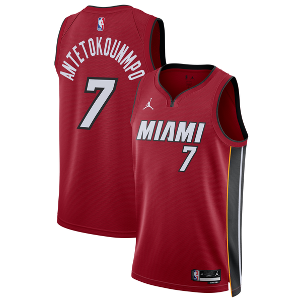 Miami Heat Jordan Brand Statement Edition Swingman Jersey - Red - Giannis Antetokounmpo