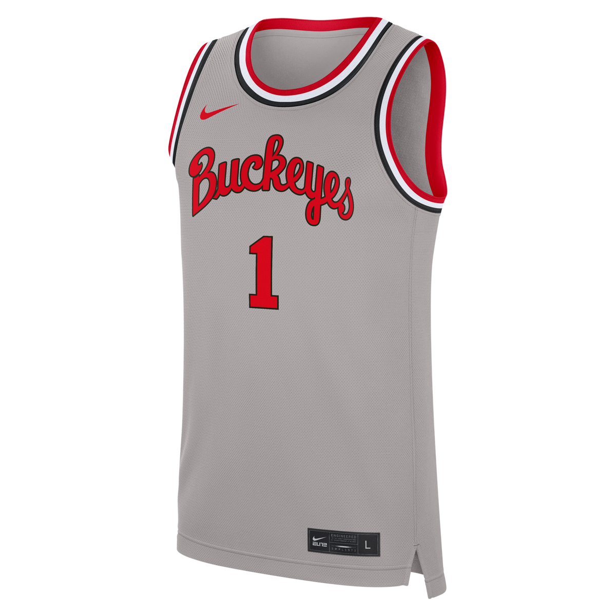 #1 Ohio State Buckeyes Alternate Replica Basketball Jersey - Gray