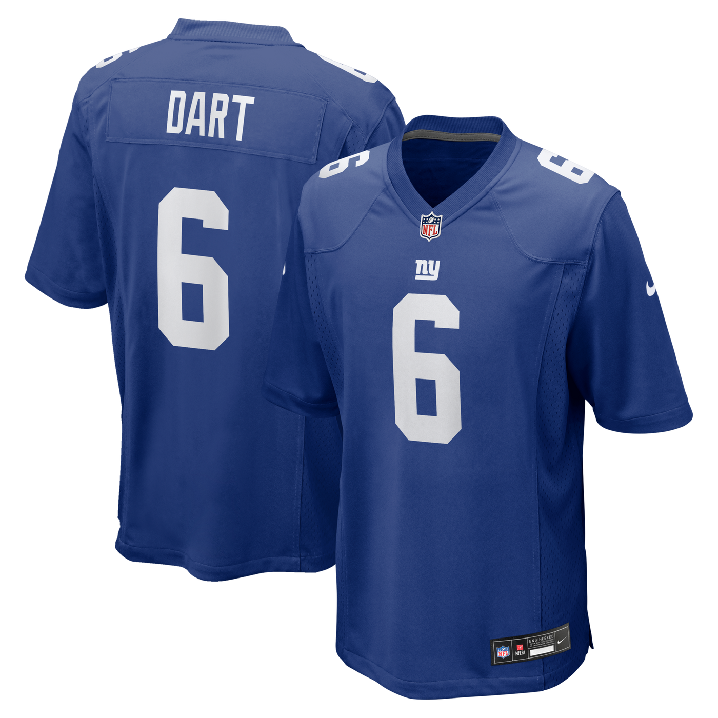 New York Giants Jaxson Dart Nike Royal Team Game Jersey