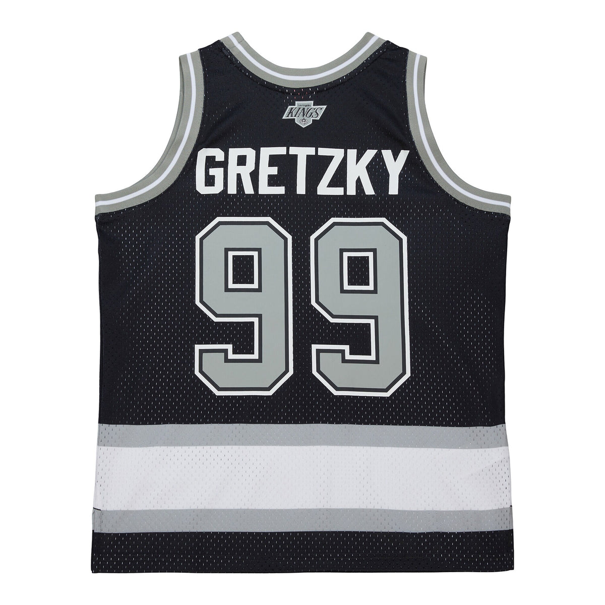 Los Angeles Kings Wayne Gretzky Mitchell & Ness Black Maxxed Out Fashion Basketball Jersey