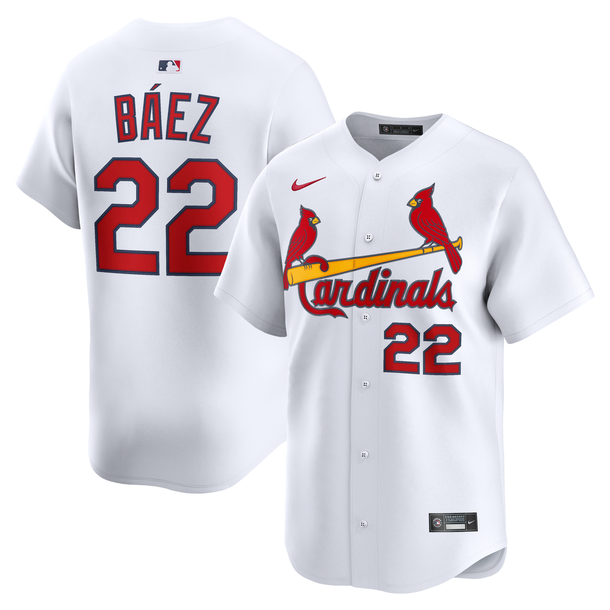 St. Louis Cardinals Joshua Báez White Home Limited Player Jersey