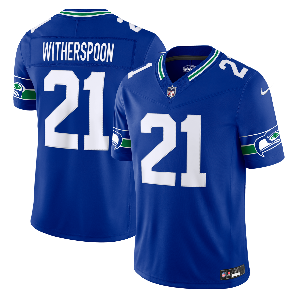 Seattle Seahawks Devon Witherspoon Royal Alternate Vapor F.U.S.E. Stitched Limited Jersey