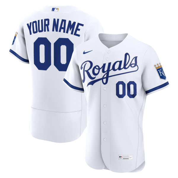 Kansas City Royals White Home Authentic Custom Jersey
