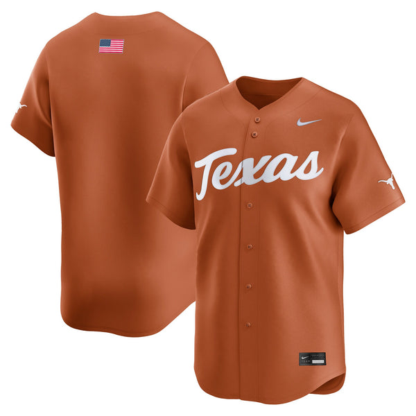Nike Texas Orange Texas Longhorns Baseball Limited Jersey