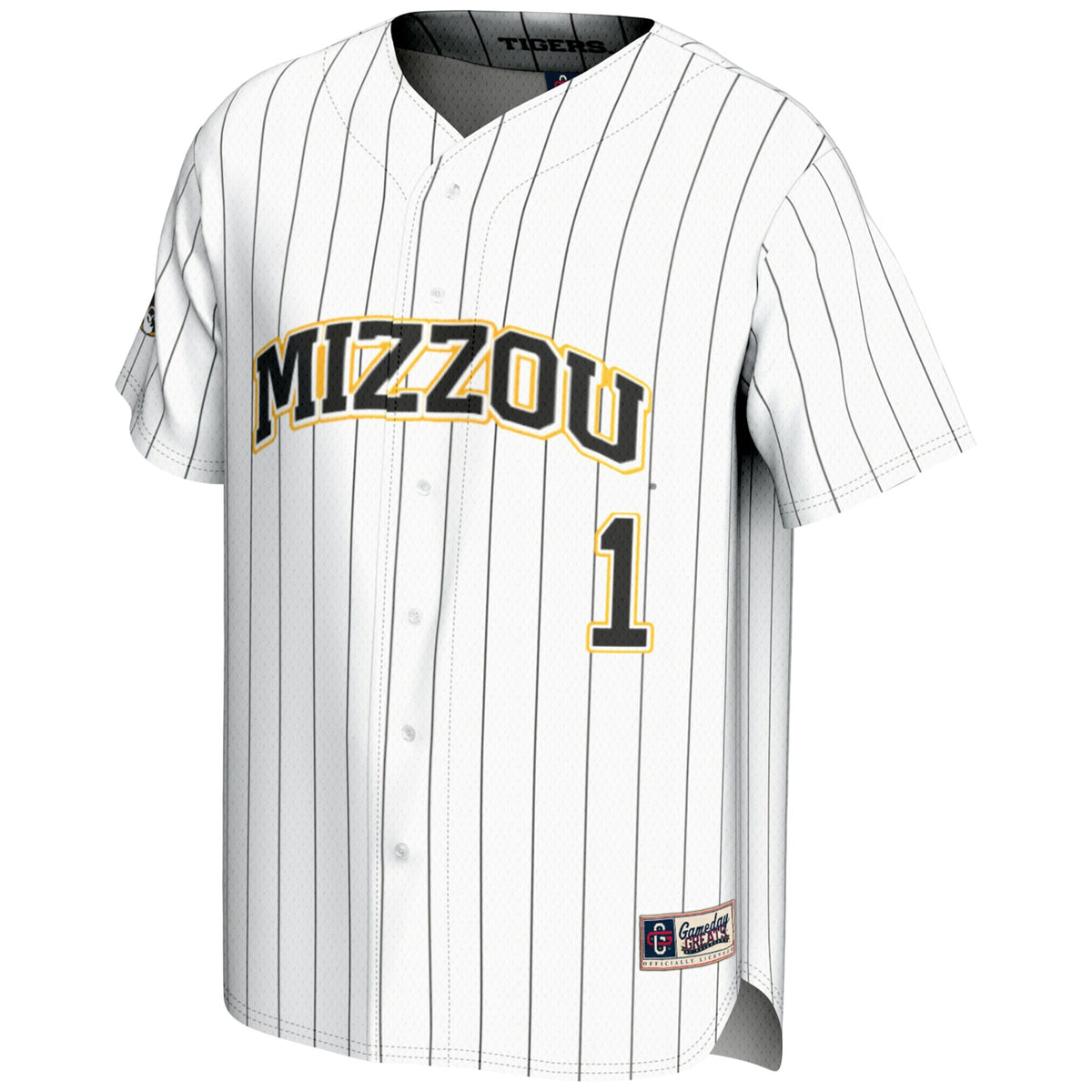 #1 Missouri Tigers GameDay Greats Lightweight Baseball Jersey - White
