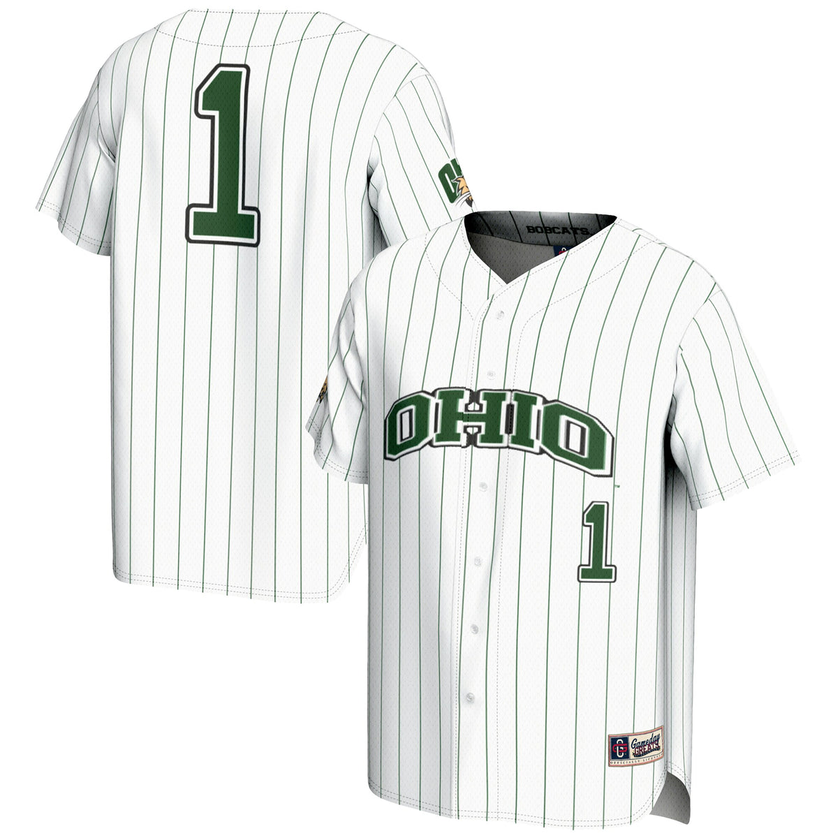 #1 Ohio Bobcats GameDay Greats Lightweight Baseball Jersey - White