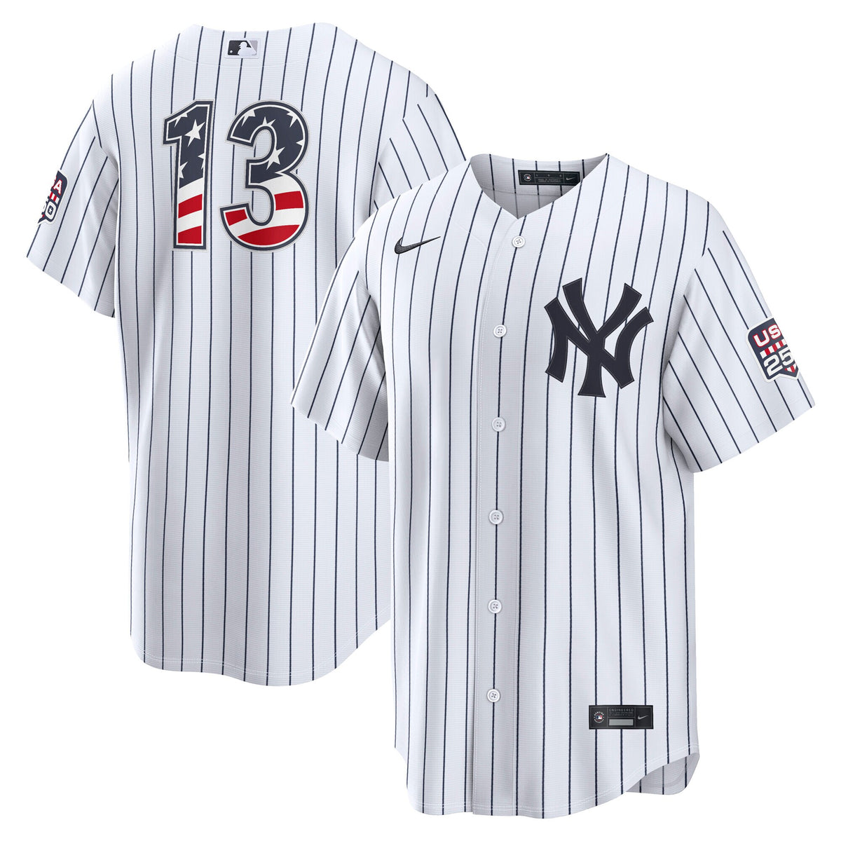 Fourth of July New York Yankees Jazz Chisholm Jr. White USA 250 Stadium Jersey