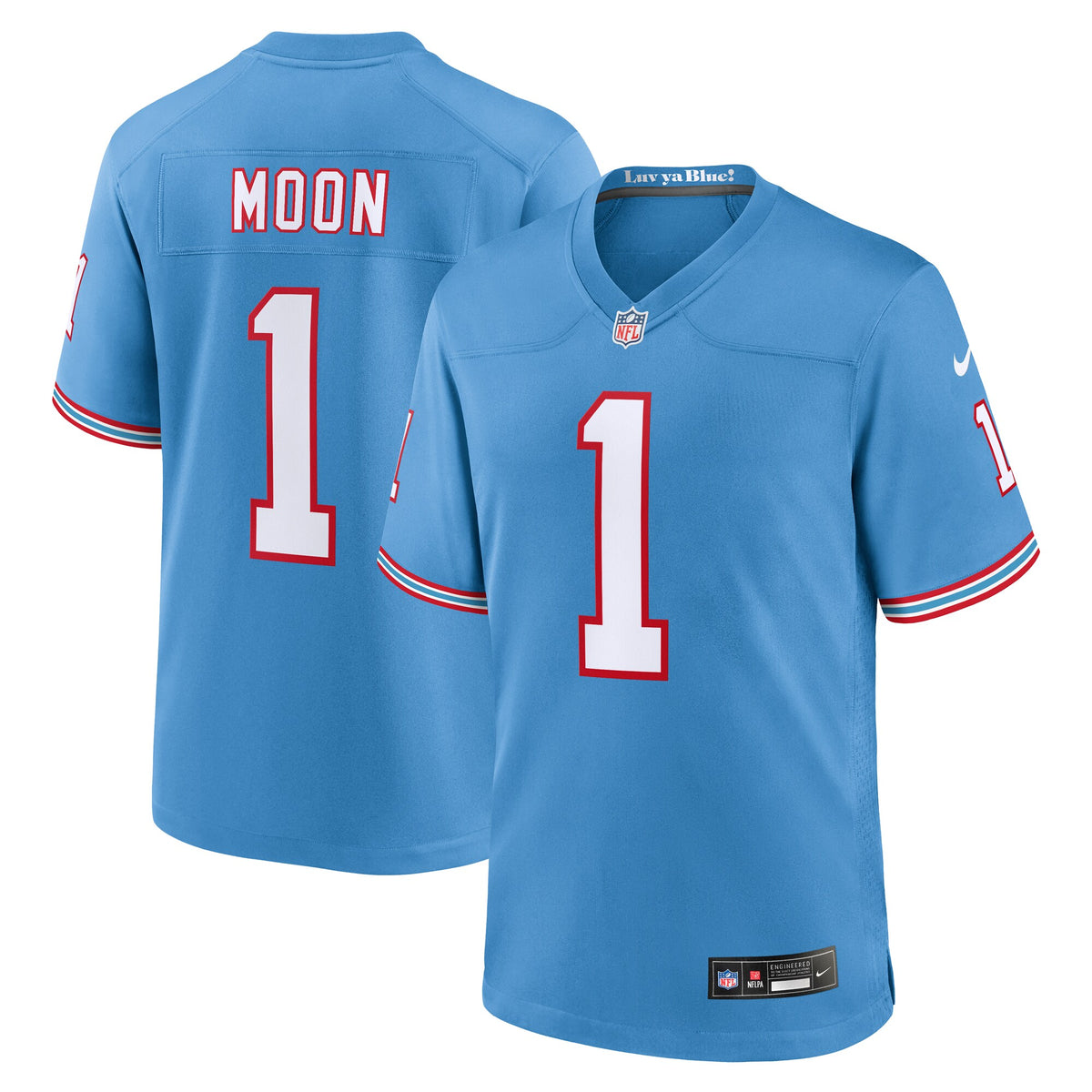 Tennessee Titans Warren Moon Light Blue Retired Player Alternate Game Jersey