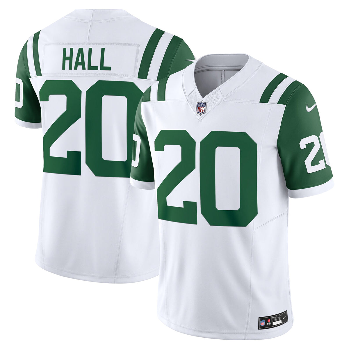New York Jets Breece Hall White Classic Alternate Vapor F.U.S.E. Limited Jersey
