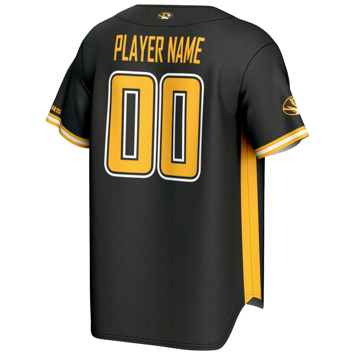 Missouri Tigers GameDay Greats NIL Pick-A-Player Lightweight Baseball Jersey - Black