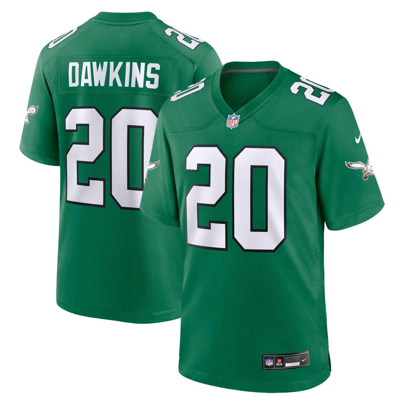Philadelphia Eagles Brian Dawkins Nike Kelly Green Alternate Retired Player Game Jersey