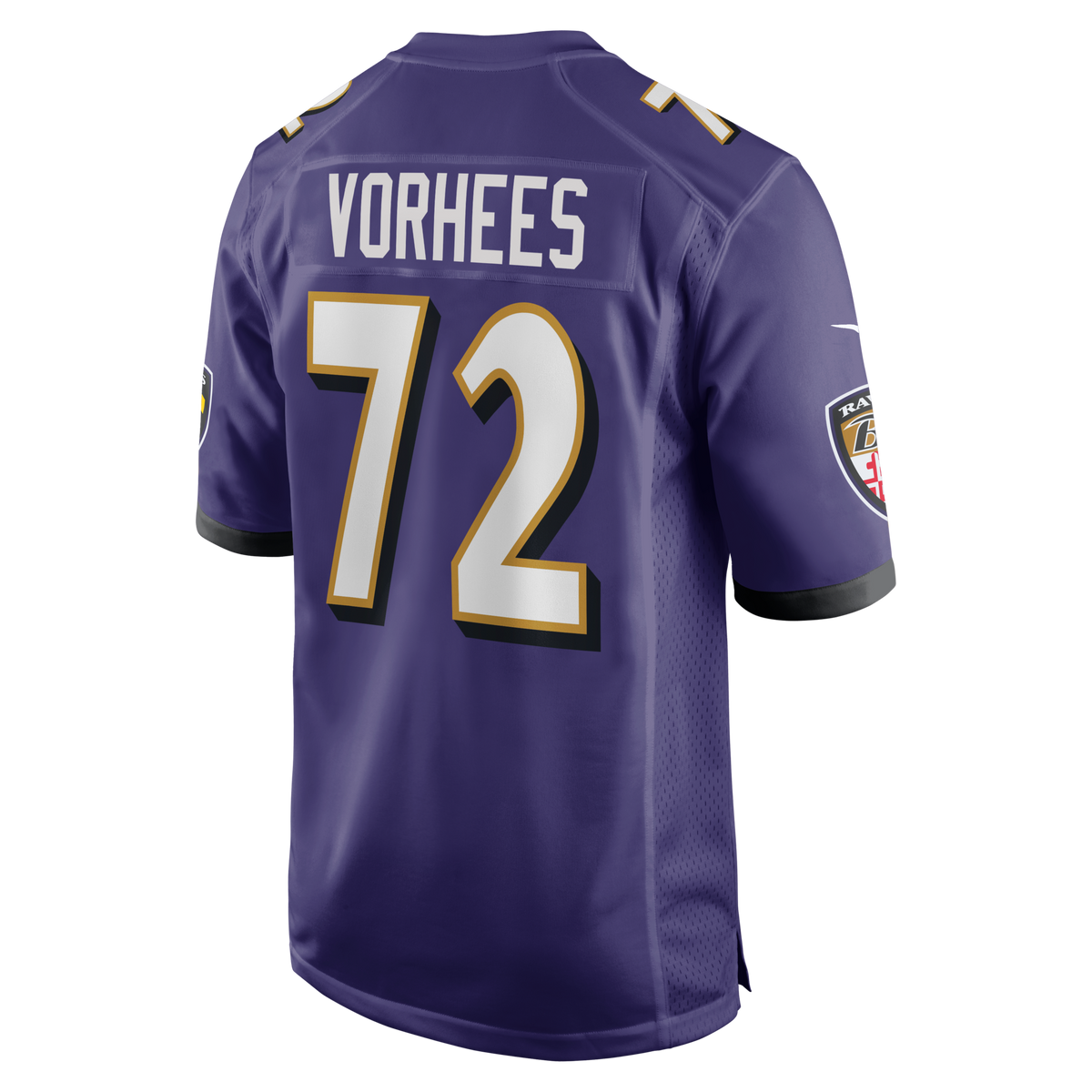 Baltimore Ravens Andrew Vorhees Purple Team Game Jersey