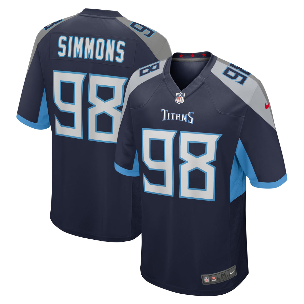 Tennessee Titans Jeffery Simmons Navy Game Jersey