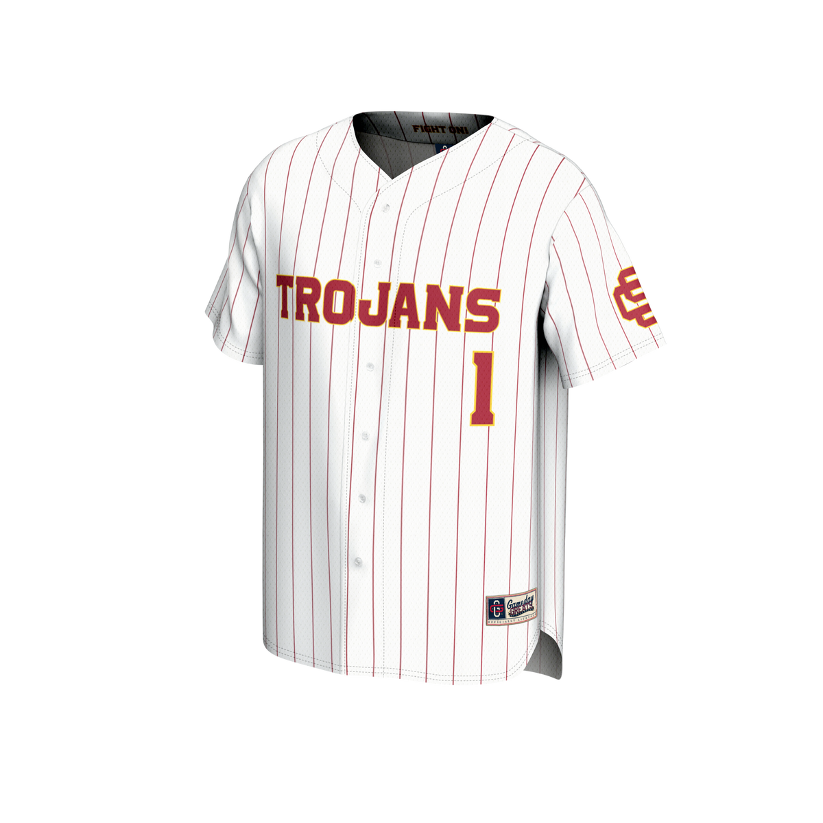 #1 USC Trojans GameDay Greats Adult Lightweight Collegiate Baseball Fashion Jersey - White