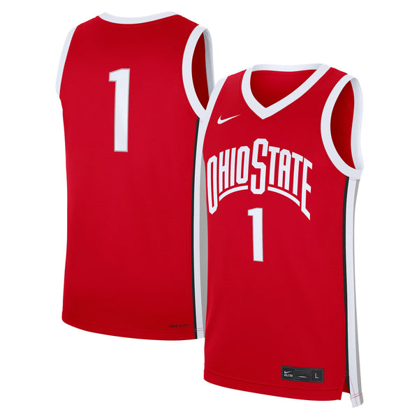 Nike #1 Scarlet Ohio State Buckeyes Road Replica Jersey