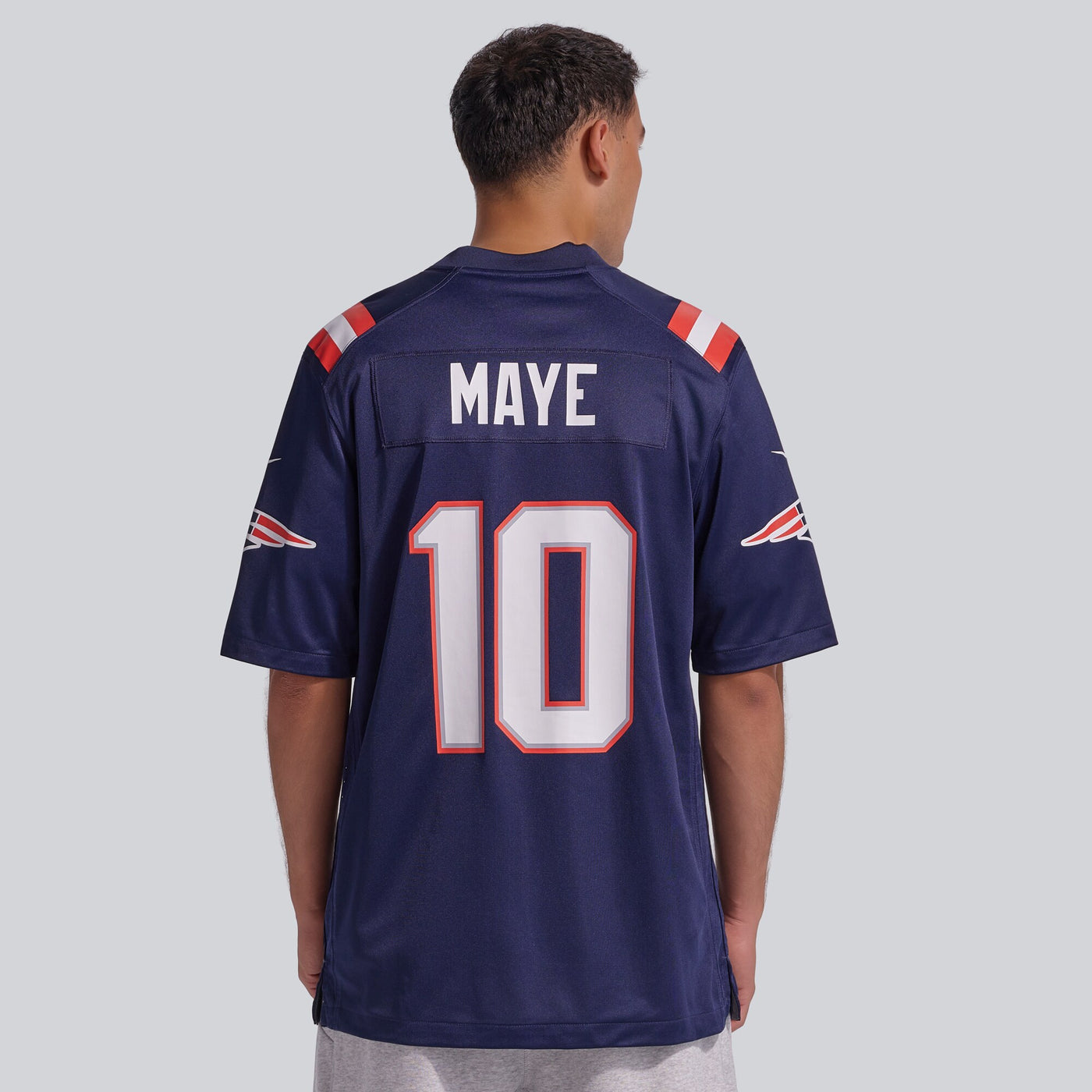 New England Patriots Drake Maye Nike Navy Player Game Jersey