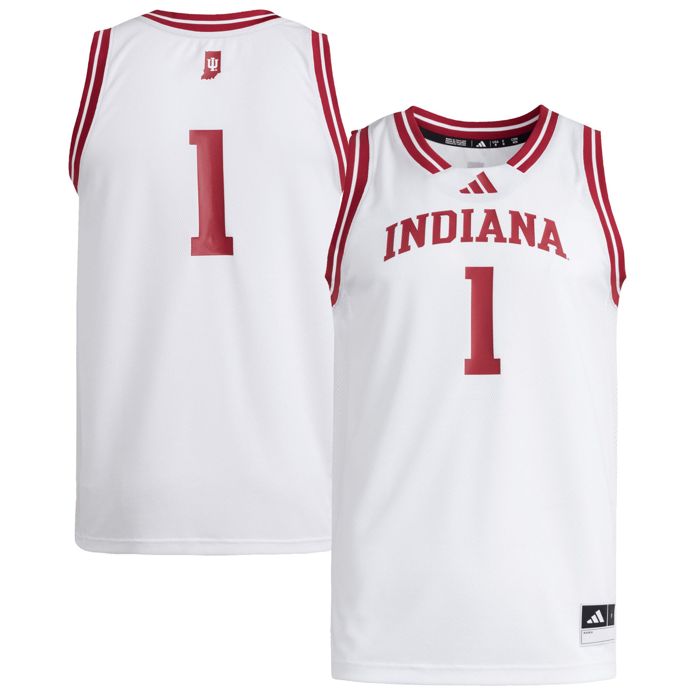 adidas #1 White Indiana Hoosiers Replica Swingman Jersey