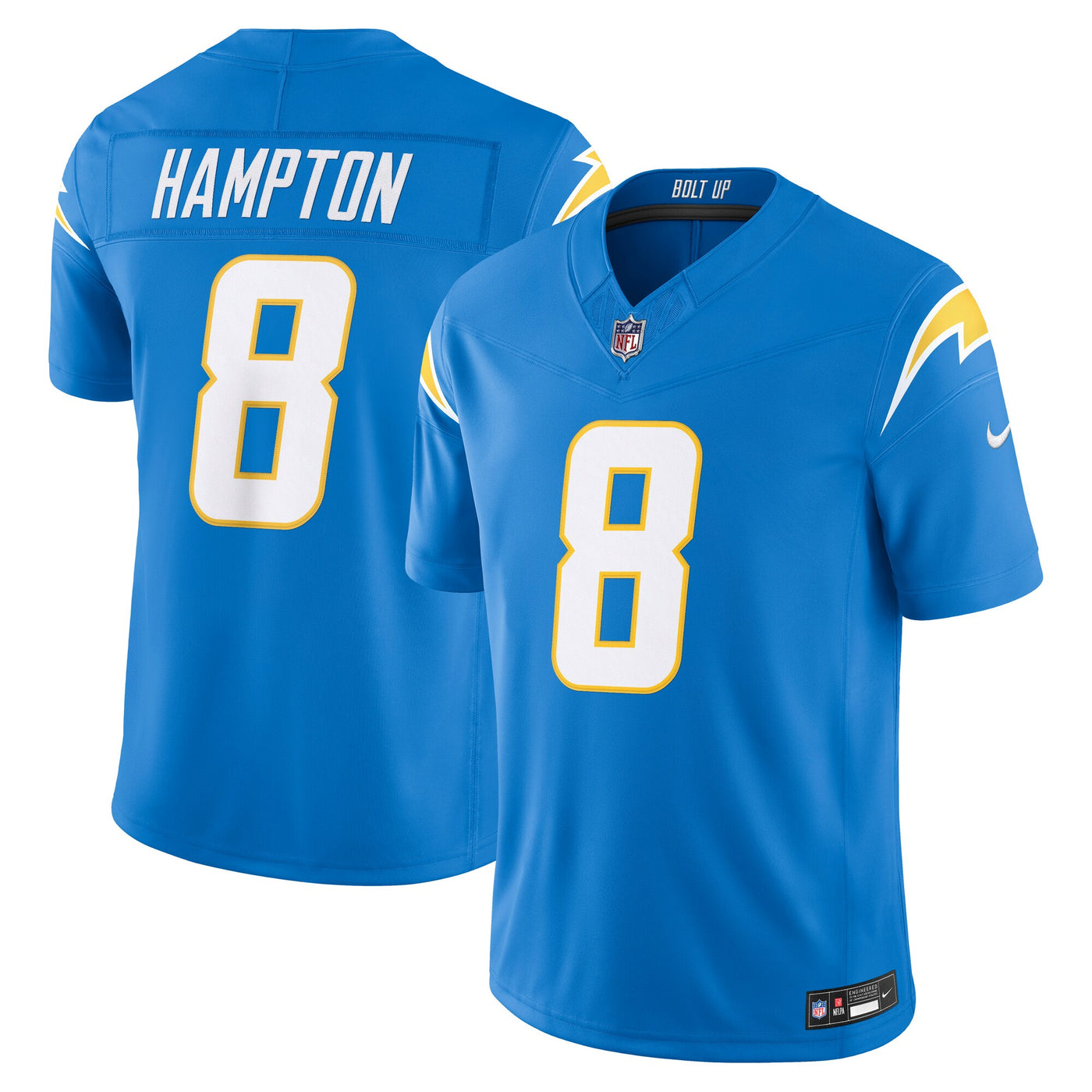 Los Angeles Chargers Omarion Hampton Nike Powder Blue Team Vapor F.U.S.E. Stitched Limited Jersey