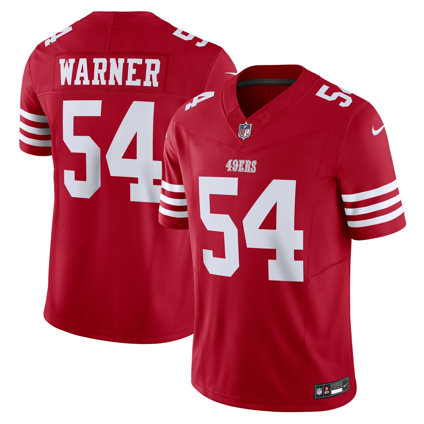 San Francisco 49ers Fred Warner Nike Scarlet Vapor F.U.S.E. Limited Jersey