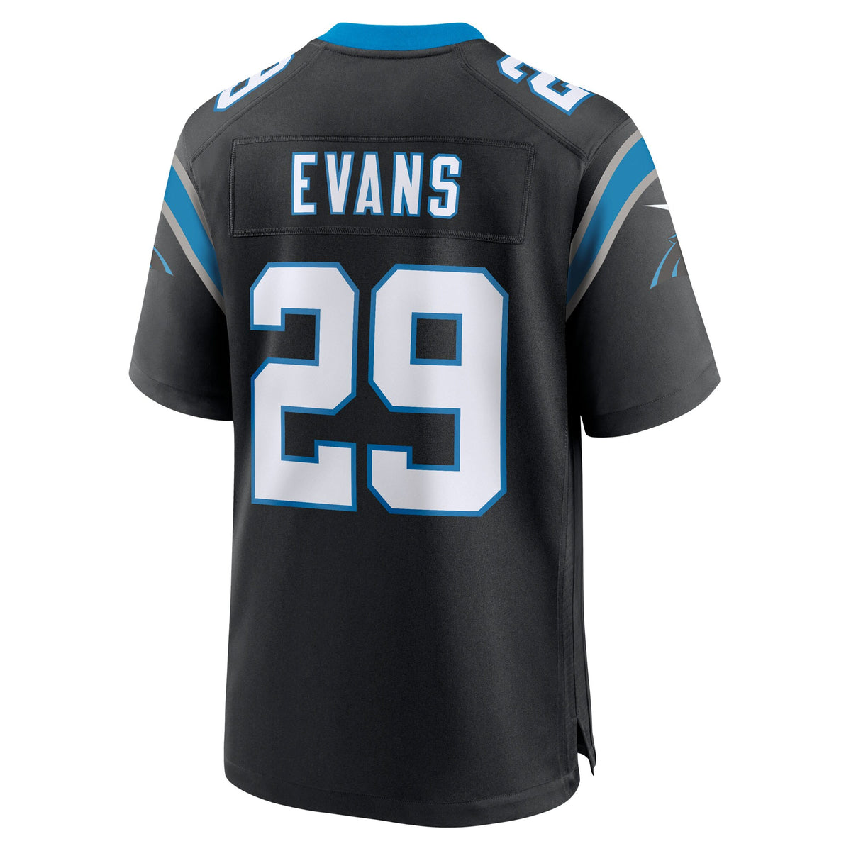 Carolina Panthers Akayleb Evans Black Team Game Jersey