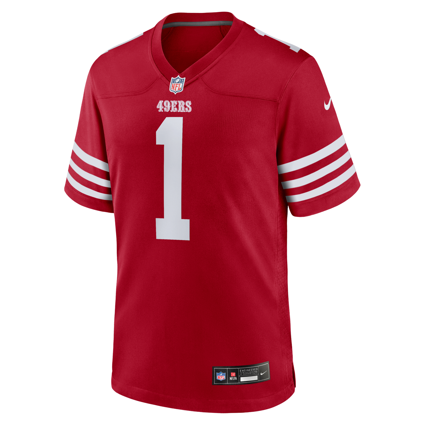 San Francisco 49ers Number 1 Dad Nike Scarlet Game Jersey
