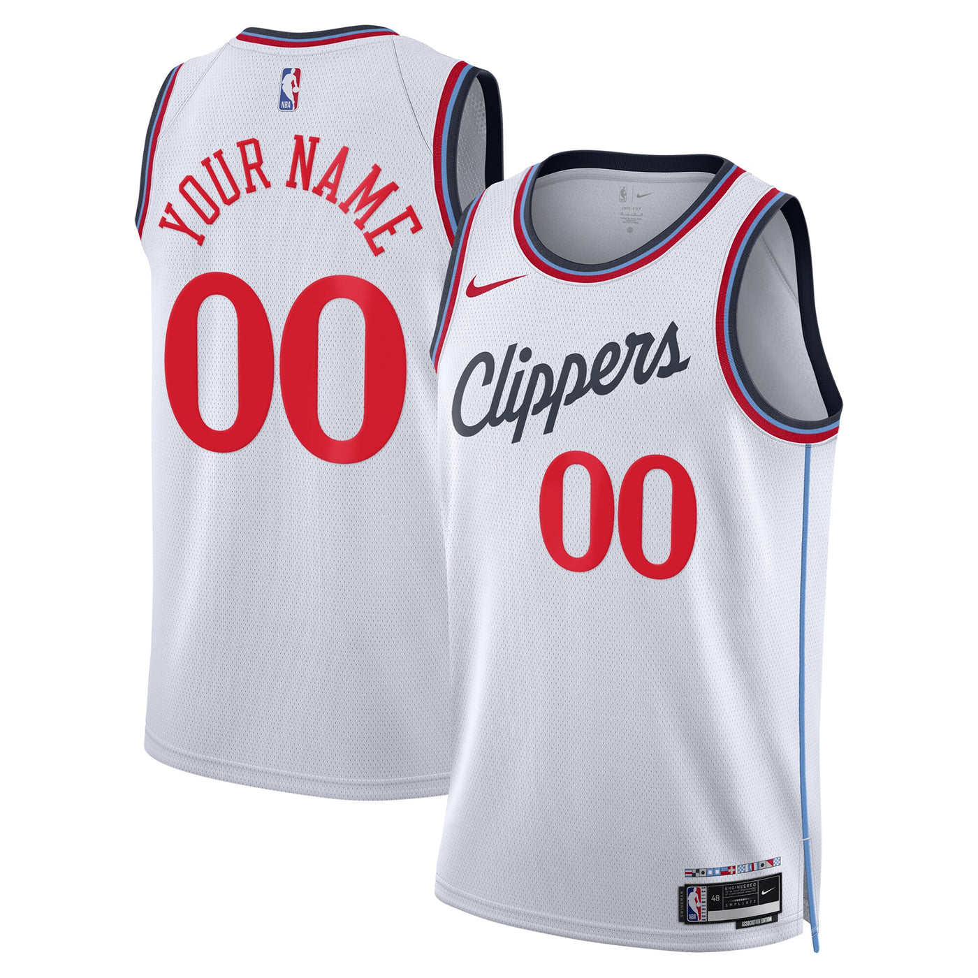 Los Angeles Clippers Nike Replica Association Swingman Jersey - Custom