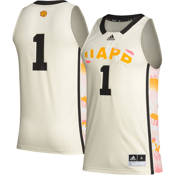 adidas #1 Khaki Arkansas Pine Bluff Golden Lions Honoring Black Excellence Basketball Jersey