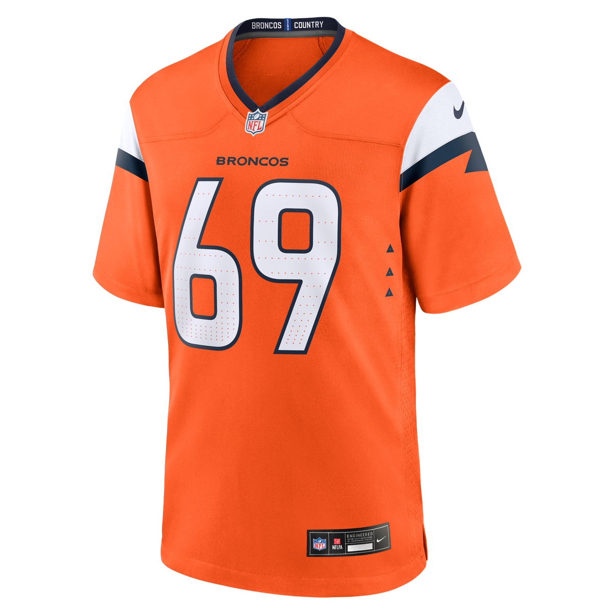 Denver Broncos Mike McGlinchey Nike Orange Team Game Jersey