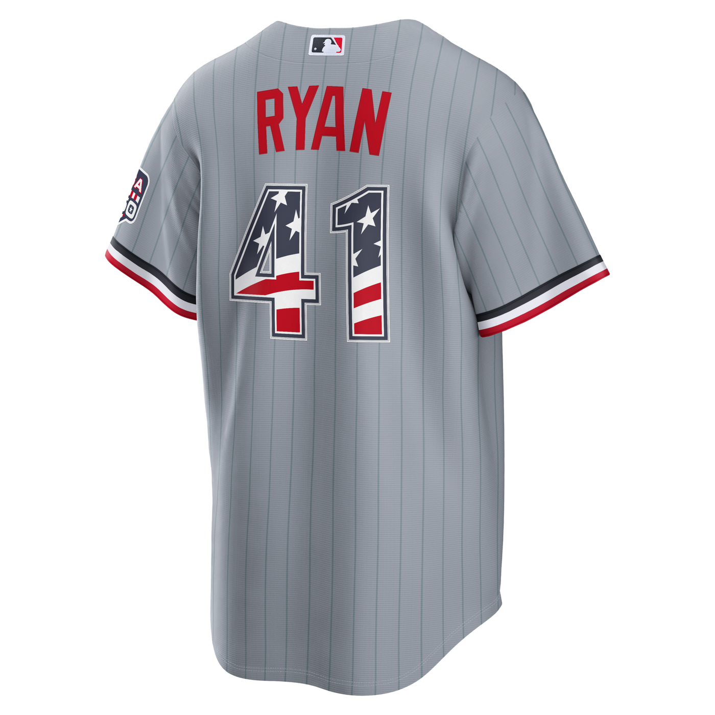 Fourth of July Minnesota Twins Joe Ryan Nike Gray USA 250 Stadium Jersey