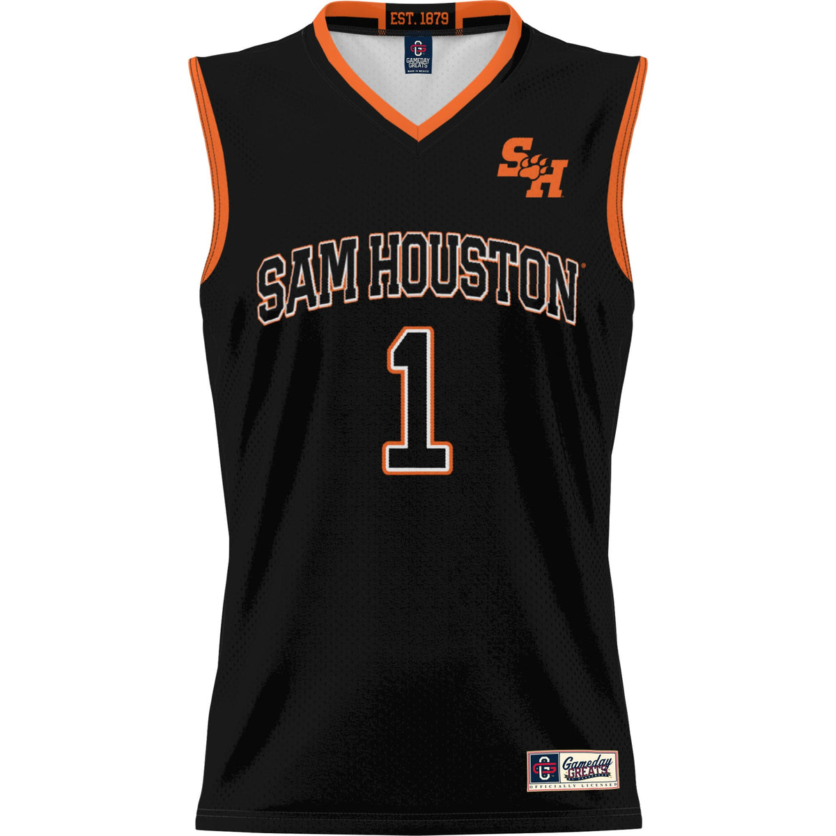 #1 Sam Houston State Bearkats GameDay Greats Replica Lightweight Basketball Jersey - Black