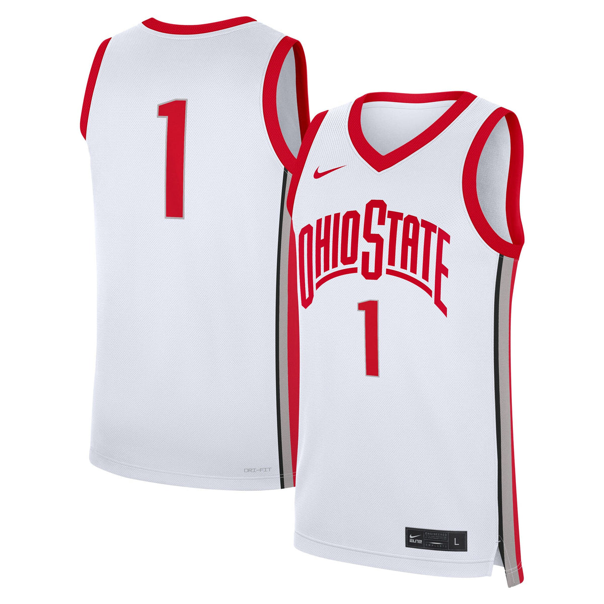 #1 Ohio State Buckeyes Home Replica Jersey - White