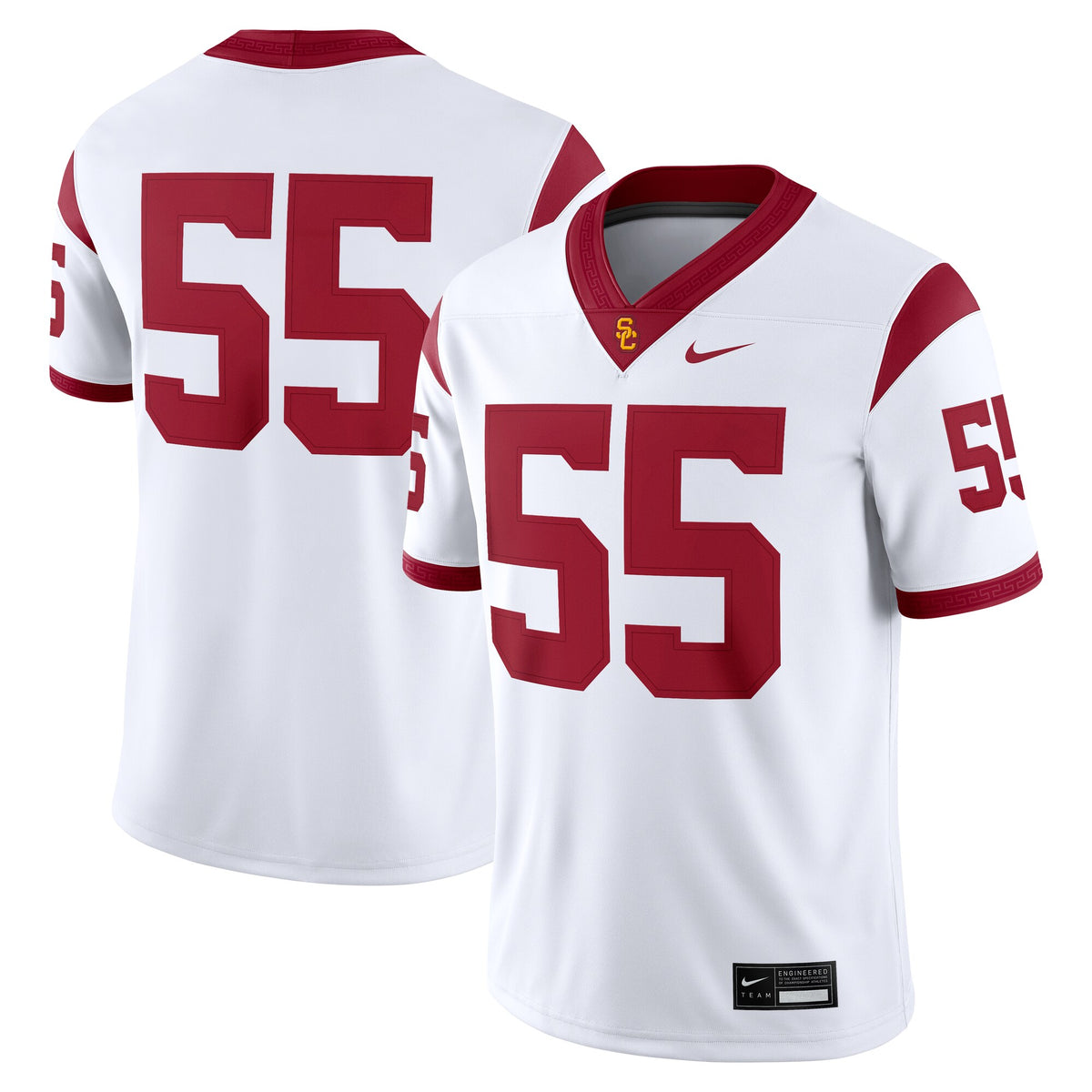#55 USC Trojans Limited Away Game Jersey - White