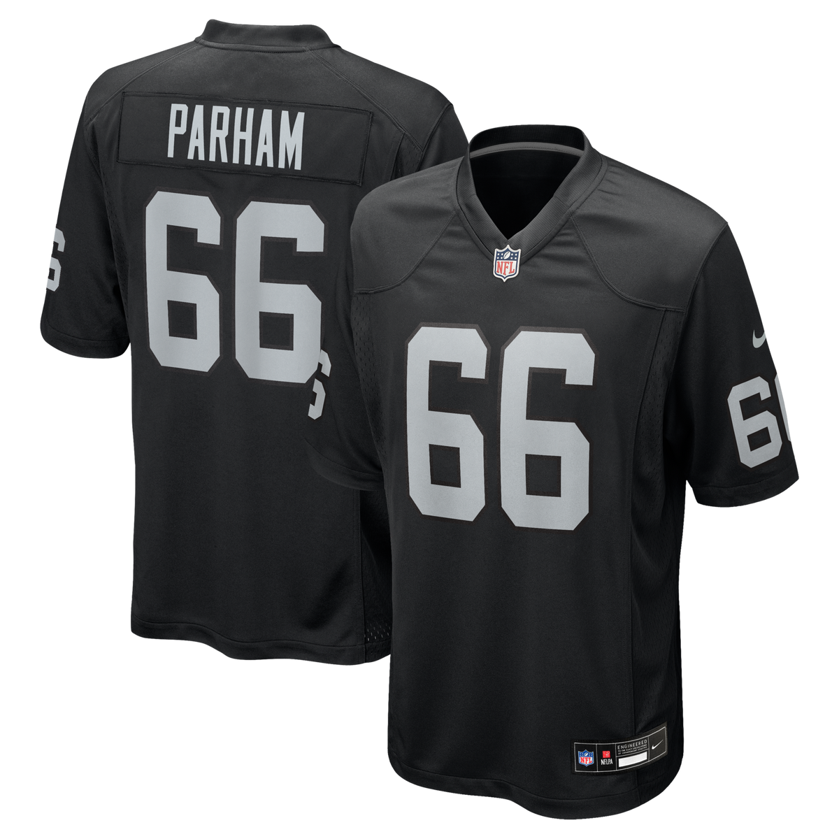 Las Vegas Raiders Dylan Parham Black Game Player Jersey