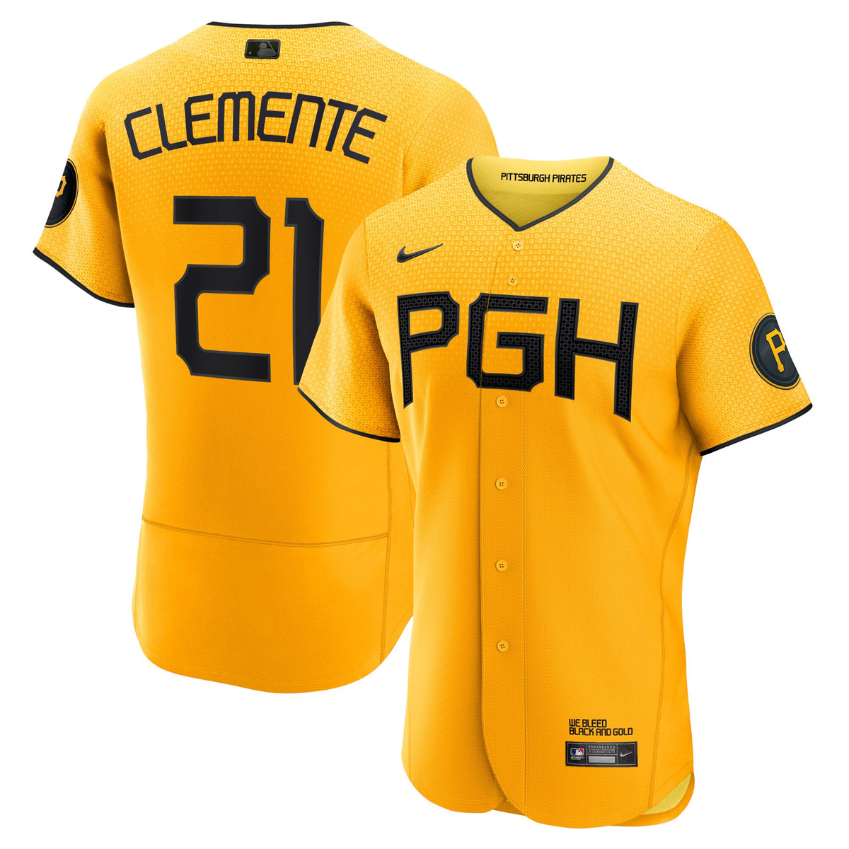 Pittsburgh Pirates Roberto Clemente Gold City Connect Authentic Player Jersey