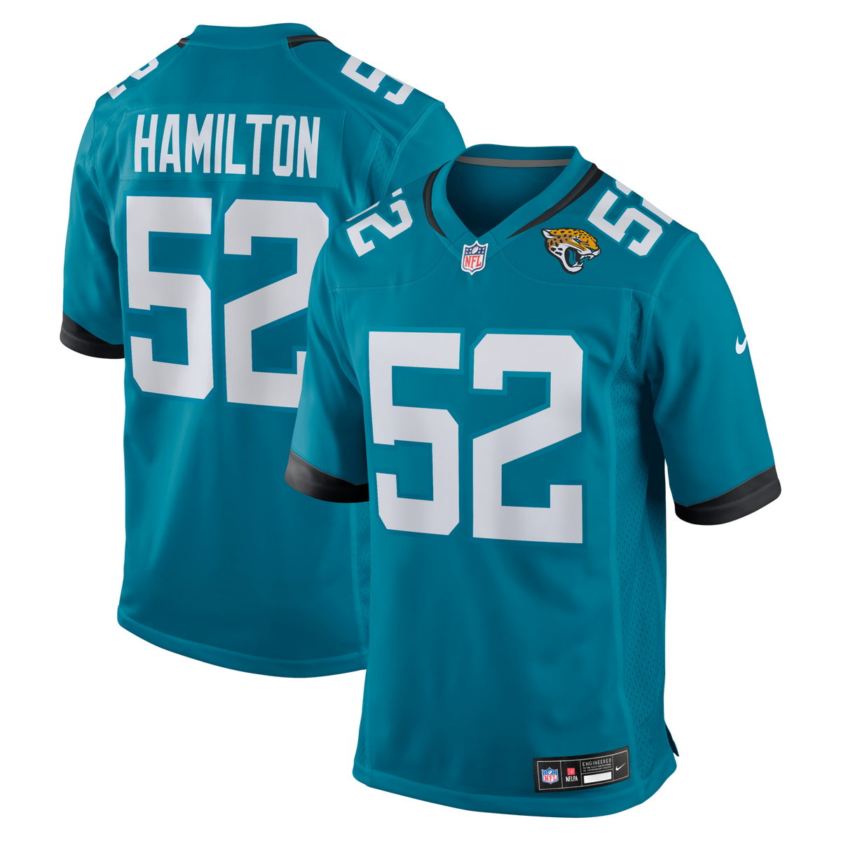 Jacksonville Jaguars DaVon Hamilton Teal Game Jersey