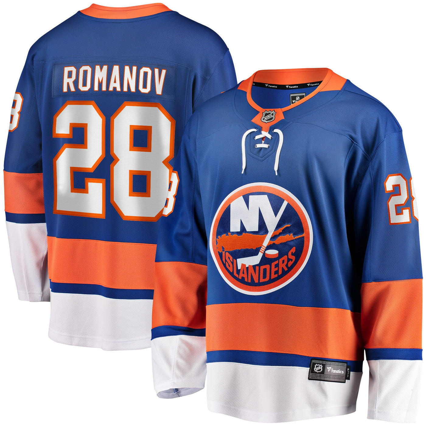New York Islanders Alexander Romanov Fanatics Blue Home Premier Breakaway Player Jersey