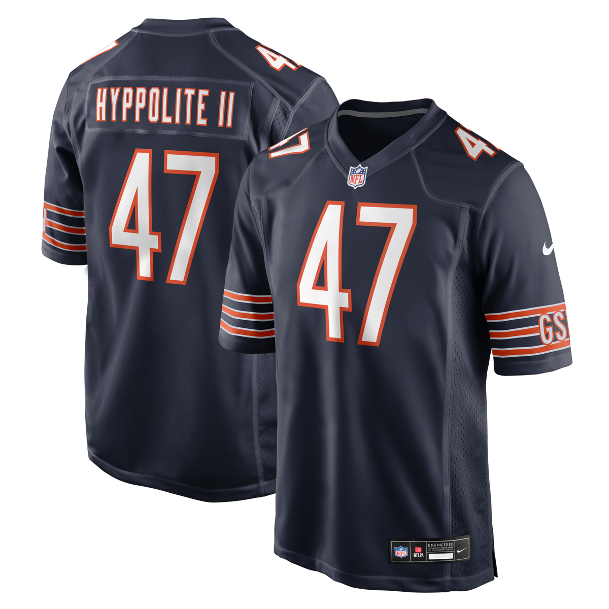 Chicago Bears Ruben Hyppolite II Navy Team Game Jersey